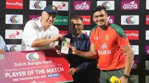 Taskin Ahmed's Four-Wicket Haul Propels Bangladesh to Crushing T20I Victory Over Netherlands