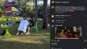 Rishabh Pant's Nostalgic Throwback: Indian Cricketer Recalls Childhood Haircuts Under a Tree