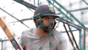 Watch: Rohit Sharma flaunts BCCI logo on helmet, looks crisp in training video