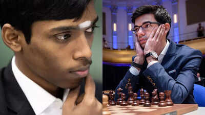 Praggnanandhaa and Giri face off across the chessboard.