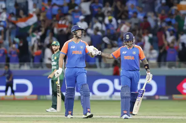 After the win, Suryakumar Yadav walked towards Shivam Dube, shook his hand and then walked off, leaving the Pakistani players without acknowledgement