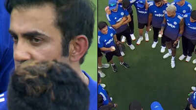 Watch: Fired-up Gautam Gambhir turns up the heat in India’s pre-match huddle vs Pakistan