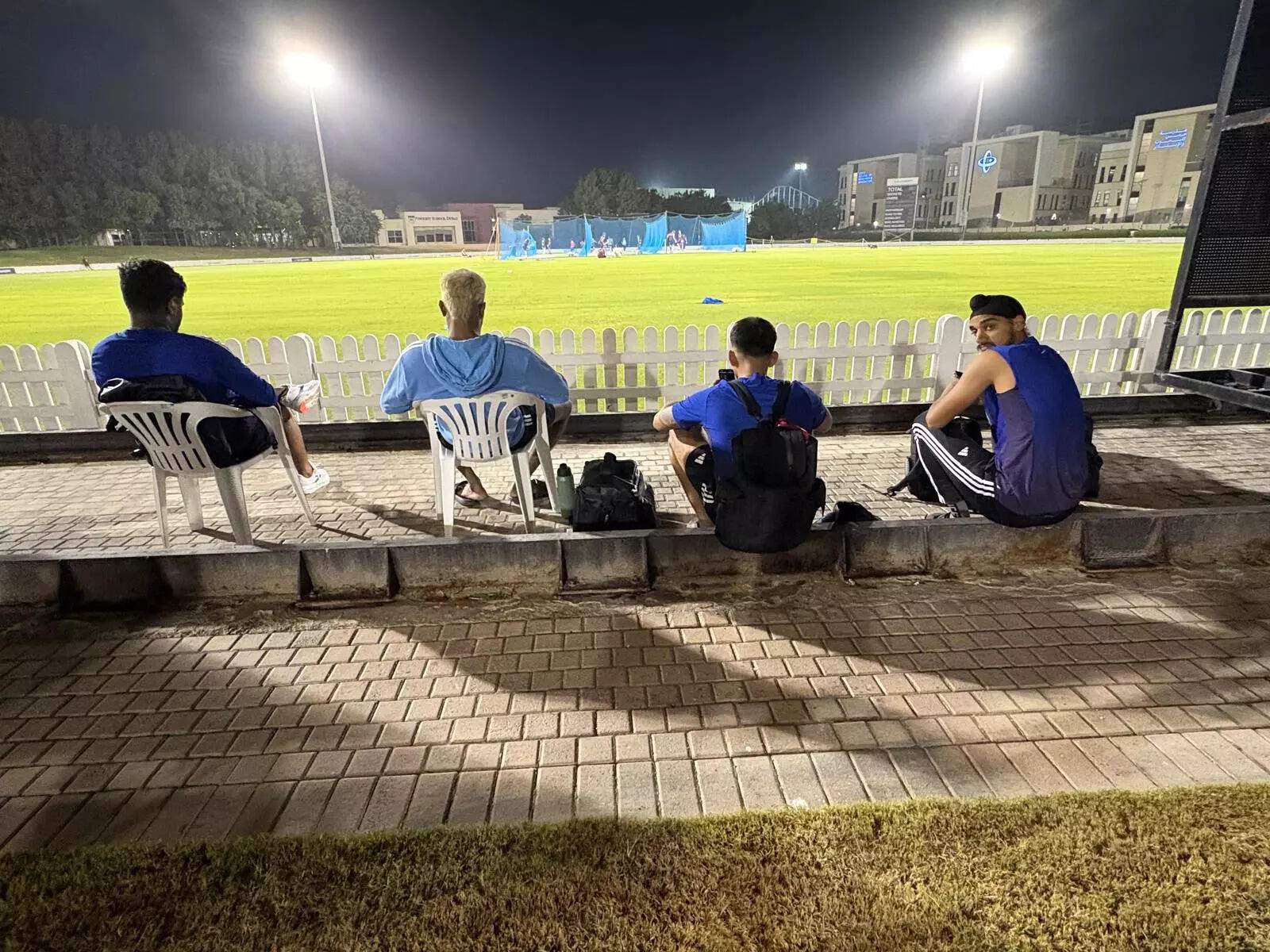 India players watching Afghanistan nets